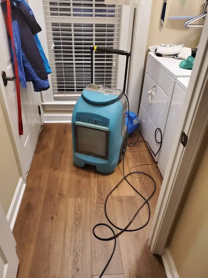 Commercial dehumidifier deployed for Flood Damage Cleanup in Winona Lake