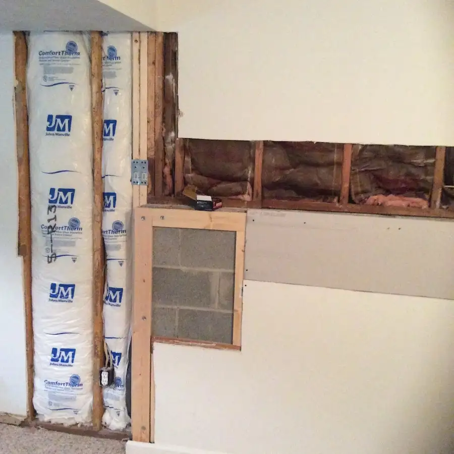 Wall insulation replacement during Contents Cleaning & Restoration in Winona Lake